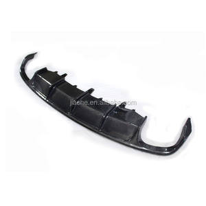 Aileron de lèvre de diffuseur arrière en fibre de carbone pour Audi <span class=keywords><strong>A6</strong></span> Sline S6 C7 2013-2015 <span class=keywords><strong>FRP</strong></span> 4 sorties pare-chocs plaque de protection garde - Product Image 4