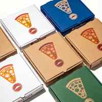 Boîte à pizza en papier kraft avec logo personnalisé, 8, 9, 10, 11, 12 pouces, boîte à pizza biodégradable en carton ondulé, vente en gros, OEM, qualité alimentaire