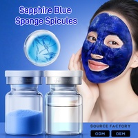 Kit Profesional de Exfoliación Facial con Esponja de Espículas de Zafiro Azul, Microagujas Naturales Bio, Venta al Por Mayor