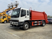 Camion de compression des déchets I-suzu 4x2 14cbm, camion compacteur de déchets, camion compacteur de déchets organiques