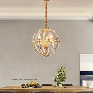 Lampada a sospensione a globo progetto hotel lampadario fattoria lampada in ferro <span class=keywords><strong>vintage</strong></span>
