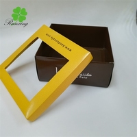 Conception de fantaisie écologique Boîte d'emballage alimentaire rigide Fenêtre Matériaux recyclés Épaisseur de 2mm pour Snacking Gifting Spot Impression UV