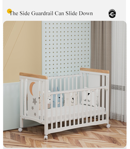 CLAF BEBE Uniquement B2B Lits bébé multifonctionnels en bois <span class=keywords><strong>de</strong></span> pin réglables en hauteur - Product Image 3
