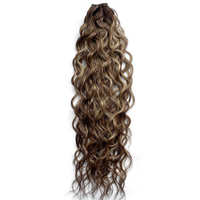Haiyi Salon Professional Premium 100% Cheveux Humains Bouclés Genius # Extensions de cheveux 3T8-613, double trame, invisibles