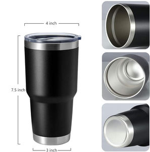 High Quality 20oz 30oz <b>Mugs</b> Tumbler Double Wall Stainless Steel TumblerInsulated Powder Coated Thermal <b>Mug</b> <b>With</b> Straw and <b>Lid</b> - Product Image 3