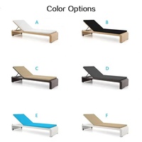 Vente chaude en plein air rotin chaise longue roues pour hôtels stations balnéaires clubs de plage villas pour cours plage piscine zones