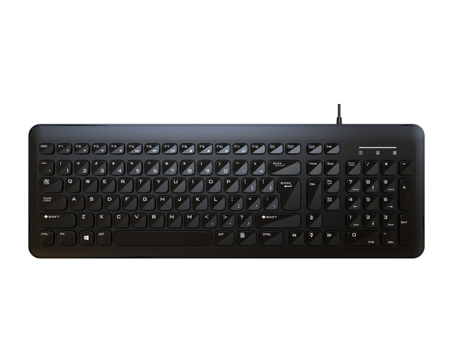 OEM Full Size 104 Keys USB Wired Keyboard Ergonomic Low Profile Office Keyboard Customizable Waterproof Design for Office Gaming