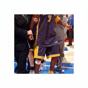 Industrie Direct Engro Sportswear Short de basket-ball personnalisé blanc noir authentique Short de basket-ball rétro - Product Image 1