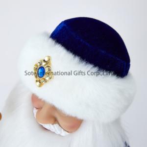 <span class=keywords><strong>Snegurochka</strong></span> eléctrica azul de alta calidad de Año Nuevo ruso con música hecha a mano Juguetes De niña de nieve animados BSCI ISO - Product Image 6