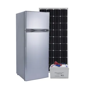 China supplier 218 Liters top freezer solar power refrigerator