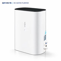 Purificateur d'eau RO avec armoire blanche et indicateur LED de durée de vie du filtre pour salon de beauté et eau potable