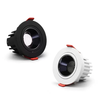 Spot LED encastré au plafond, lampe à angle réglable, interrupteur à bouton, variateur d'intensité, aluminium, 9W, 12W, AC110V-220V, pour maison, bureau, magasin