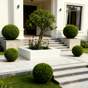 ม้านั่งคอนกรีตพร้อมกระถางดอกไม้สำหรับปลูกในร่มทนทานปรับแต่งอย่างมืออาชีพ - Product Image 2