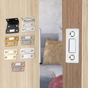 Loquet de porte magnétique dissimulé ultra-mince en fer zingué pour armoire, penderie et tiroir – Design moderne et minimaliste - Product Image 1