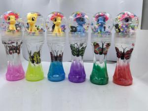 Juguete de Slime Brillante con Diseño de Galaxia en Botella en Forma de S, 6 Colores, con Mariposa y Caballito, Venta Directa de Fábrica - Product Image 1