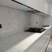 Comptoir en surface solide acrylique pure sur mesure, plateau de table en pierre artificielle, fourniture pour projets