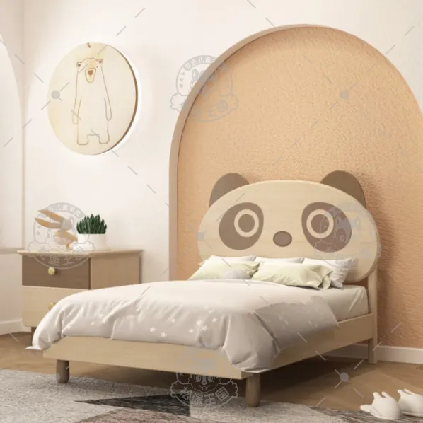 Sampo cama lit enfant en bois massif au design moderne en forme d'animal lit en bois pour bébé lit simple pour bébé