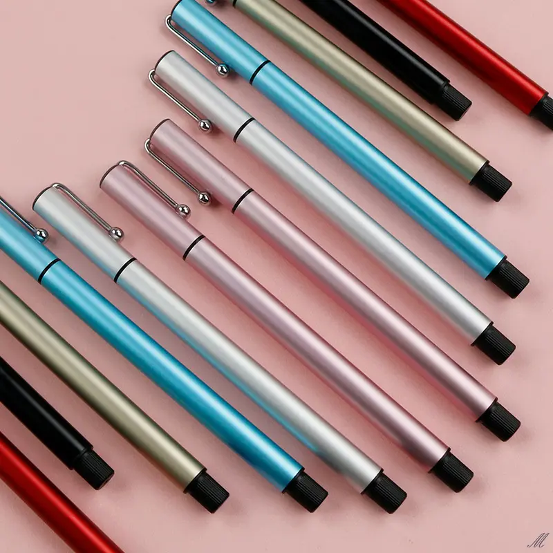 Metalen Gel Pen Kantoorbenodigdheden Cap-Tekening Aluminium Buis Pen Handtekening Pen