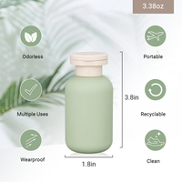 Ensemble de flacons de voyage de luxe en plastique HDPE de haute qualité de 100 ml avec bouchon à clapet pour shampoing et après-shampoing