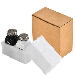 Botellas de condimentos blancas y negras para exportación, botellas de condimentos para barbacoa, botellas de sal y pimienta, recipientes cuadrados de vidrio para sal - Product Image 5