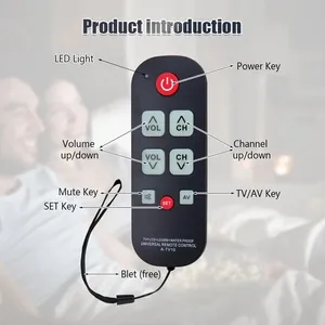 A-TV10 <strong>TV</strong> <strong>Remote</strong> for Seniors Universal Controller Simple Waterproof <strong>Remote</strong> Control With LED Light for All <strong>TV</strong> Models - Product Image 6