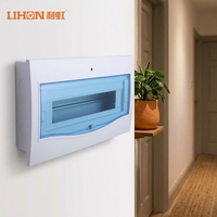Boîtier de distribution LIHON série AJ 14 voies, indice de protection IP30, 220V/380V, utilisation intérieure, base en métal léger, couvercle bleu, élégant et durable