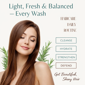 Set <span class=keywords><strong>Shampoo</strong></span> e Balsamo al Rosmarino OEM per Capelli Tinti e Permanentati, Anti-Forfora, Controllo Oleosità, Riparazione, Effetto Luminoso e Setoso - Product Image 6