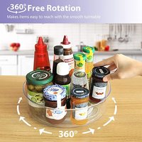 Moderner 360-Grad-Drehbarer Organizer Transparente Lazy Susan für Küche Gewürze Make-up Aufbewahrung Tisch Badezimmer