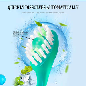 Cepillo de dientes Cepillo de pasta de dientes de cuentas portátil desechable con un cepillo - Product Image 2