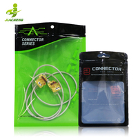 Pochette Ziplock plate à 3 joints latéraux imprimée personnalisée Sac d'emballage en plastique au détail avec câble de chargeur Usb pour téléphone portable et fenêtre transparente