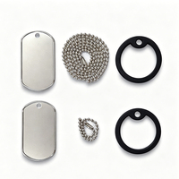 Colliers pendentifs Dog Tag personnalisés en acier inoxydable, breloques plaques nominatives gravées, accessoires de mode minimalistes, prix coûtant
