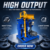 Machine automatique de fabrication de blocs en terre cuite et cendres volantes avec moteur diesel