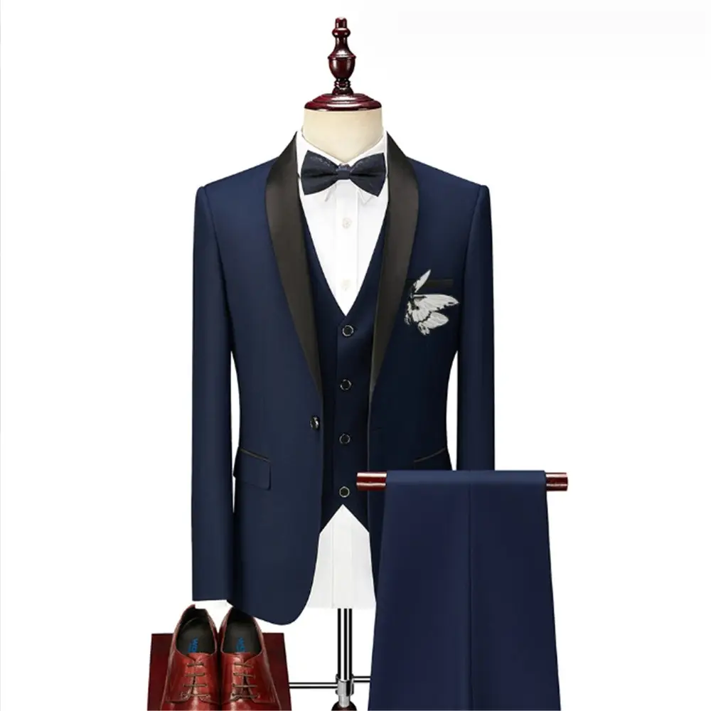 Neues Design Slim Fit Prom Herren Business Anzüge für Männer Blazer Hosen Set Herren Bräutigam Smoking Hochzeits anzug 2 Stück CCL-2008