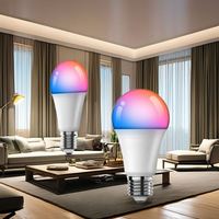 Bombilla Inteligente RGB con Puerto de Rosca E27, Lámpara LED USB Inalámbrica para Exteriores, Sensor de Movimiento, Control Remoto, Recargable con Energía Solar