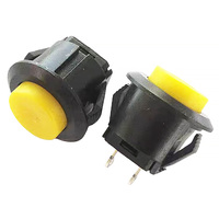 Interrupteur à bouton-pression en plastique DS-500 IP65 14mm à tête ronde à réinitialisation automatique normalement ouvert 1NO interrupteur de klaxon de Scooter électrique à 2 broches