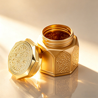 Pot en verre hexagonal doré de 150 ml avec impression de logo personnalisée