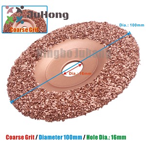 Disque plat de 4 pouces à grain grossier / fin pour les bandes transporteuses en carbure, les pneus de grande taille, les côtés des pneus OTR, le polissage des pneus, la réparation des pneus, outil abrasif - Product Image 5