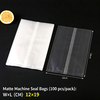 Sachets en plastique semi-transparents mats thermoscellables en stock, sacs d'emballage pour gâteaux de haricots mungo, bâtonnets glacés, biscuits