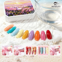 Gel UV 9 couleurs pour nail art DIY style français, personnalisable OEM/ODM, non toxique et écologique, directement de l'usine