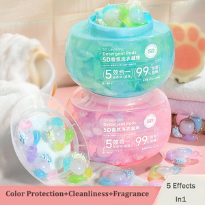 Lessives écologiques <span class=keywords><strong>3</strong></span>-en-1 jetables en dosettes liquides avec billes de parfum en gel pour vêtements – 32 unités - Product Image 6