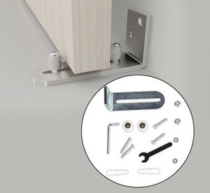 Barn Door Hardware Floor <b>Guide</b> Wall Mount Stainless Steel Sliding Barn Door Stay Roller <b>Guide</b> - Product Image 4
