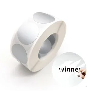 Colour 1in Vòng đầu và giành chiến thắng tự dính nhãn CuộN <span class=keywords><strong>Scratch</strong></span> Off nhãn dán - Product Image 6