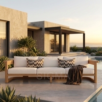 Ensemble de canapés modernes pour l'extérieur, chaise de loisirs, meubles de luxe en teck pour patio, balcon, jardin, imperméable et durable