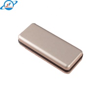 Étui à lunettes de luxe en cuir rigide surdimensionné avec monture métallique, boîte de rangement rectangulaire pour lunettes, étui à lunettes de soleil personnalisé avec logo