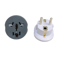 Adaptateur de prise EU universel vers prise électrique ronde européenne à 2 broches, conversion 10A 16A 250V, convertisseur UK/AU/US vers Schuko