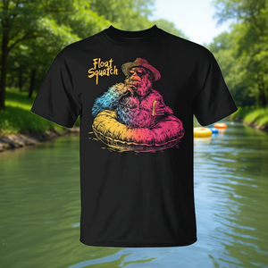 Camiseta Float Squatch Summer River Tubing, color negro, unisex, talla para adultos - Product Image 3