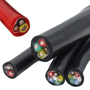 YGZ YGC 2X0.5mm square 28/0.15mm tinned plated copper silicone rubber insulation and jacket cable heat resistant cable