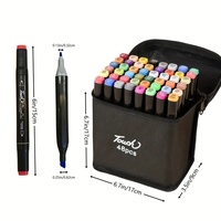 Ensemble de dibujo y bocetos con marcadores de 168 colores doble punta de pincel tinta de fieltro y alcohol Material escolar de arte