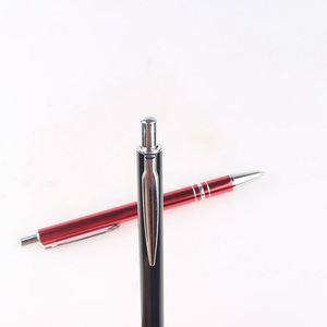 Stylos à bille en aluminium promotionnels en gros avec impression publicitaire et logos personnalisés pour la papeterie scolaire et de bureau - Product Image 3