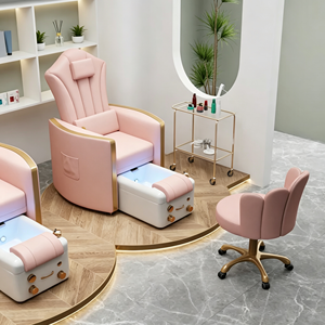 Chaise de manucure de haute qualité, chaise de pédicure électrique de luxe, chaise de massage rose, chaise de pédicure et de manucure - Product Image 5